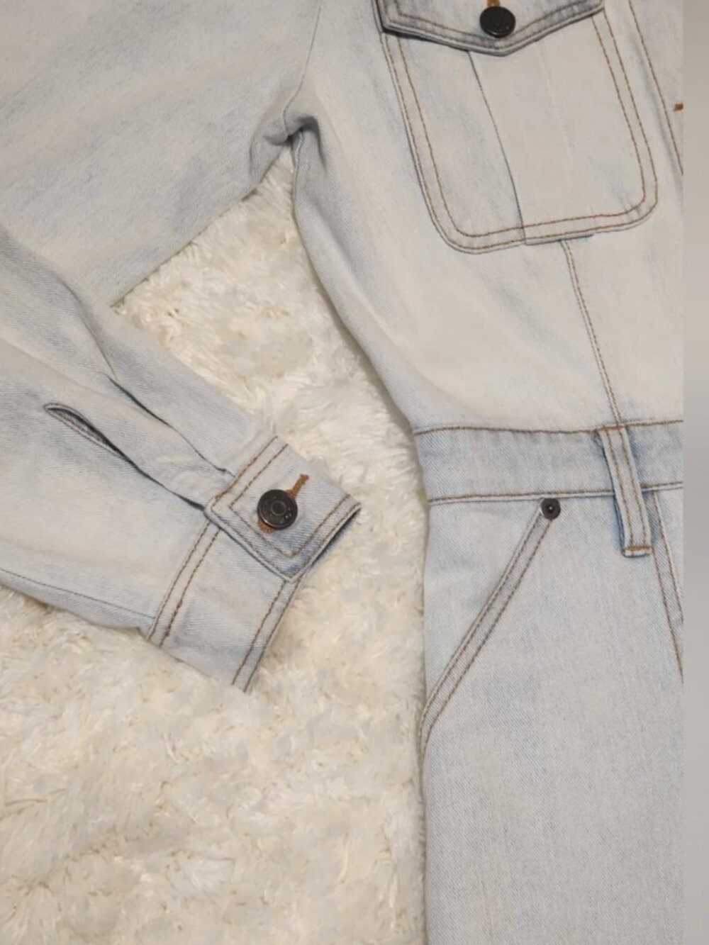 Shona Joy Light Wash Denim Jumpsuit - Picture 5 of 7